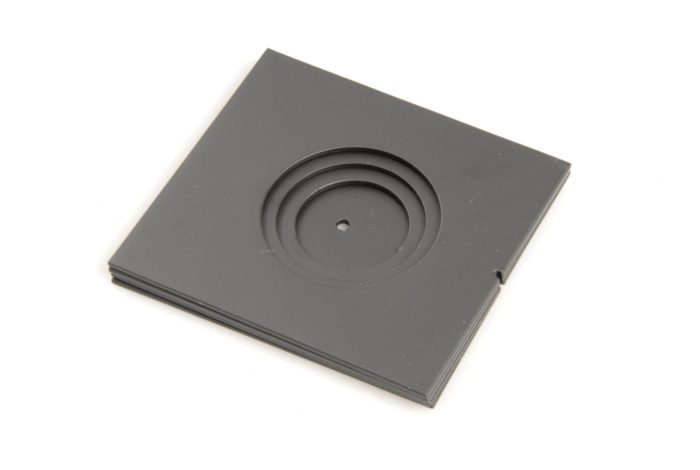Linhof 23 Lens Board. 74mm x 82mm; No shutter hole. Graded: NEW [#084.X] - Image 3