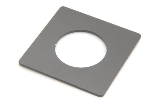 DeVere Lens Board. 142mm x 142mm; Compur #2 - 52.5mm. Graded: NEW [#090.2]