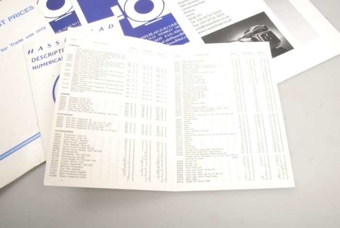 Hasselblad UK Catalogue Pricelists. Graded: EXC+ [#6541] - Image 4