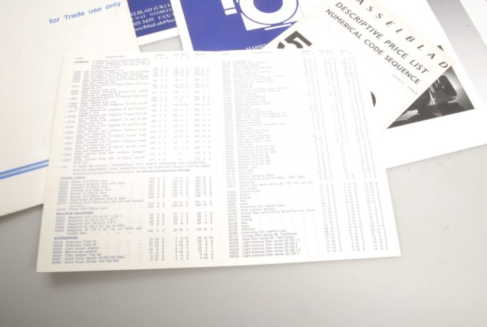 Hasselblad UK Catalogue Pricelists. Graded: EXC+ [#6541] - Image 5
