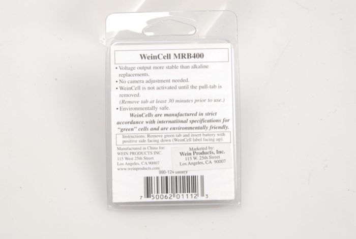 Wein Cell 1.35v mercury camera battery V400PX (MRB400). Graded: NEW [# ...