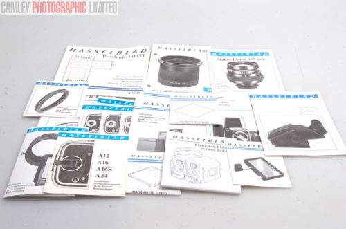 Hasselblad Product Manuals and Instructions. Graded: EXC [#8513]