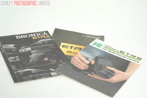 Bronica 645 ETR ETRS ETRSi 6x4.5 Sales Brochures. Graded: EXC+ [#9557]