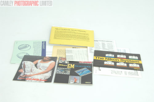 Nikon Camera Warranty Slips Brochures and Instructions. Graded: EXC+ [#9554]
