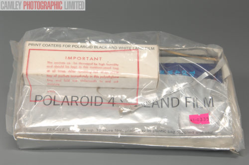 Opened Box Polaroid 4x5 Land Film w/ B&W Print Coaters. Graded: AS-IS [#10335]