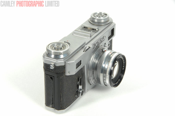 Kiev 4a Type 2 Camera w/ f2 53mm lens. Slow shutter (A85). Graded: AS-IS [#7775] - Image 4