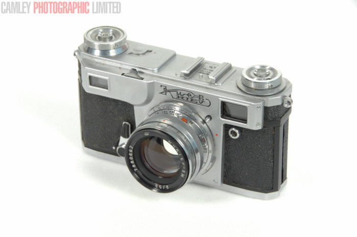 Kiev 4a Type 2 Camera w/ f2 53mm lens. Slow shutter (A85). Graded: AS-IS [#7775] - Image 13