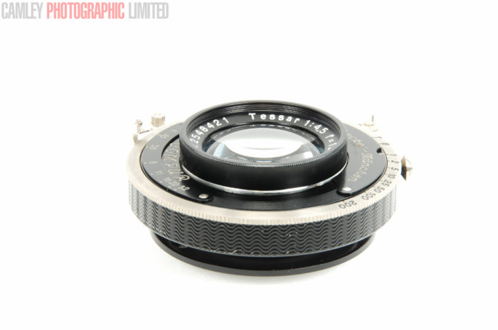 Carl Zeiss Jena Tessar f4.5 13.5cm Lens in Shutter. Graded: EXC- [#9340] - Image 5