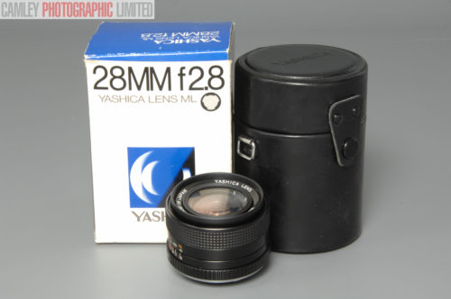 Yashica ML Yashica/Contax Mount Wide Angle Lens f2.8 28mm. Graded: EXC+ [#10557]