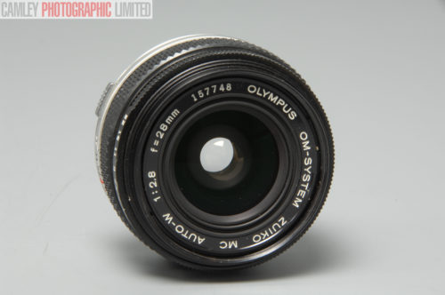 Olympus Zuiko MC Auto-W f2.8 28mm OM Wide Lens. Graded: EXC+ [#10523]