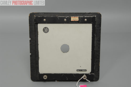 Cambo Lens Board Compur #00 w/ Wooden Adapter (C-222). Graded: EXC- [#10763]