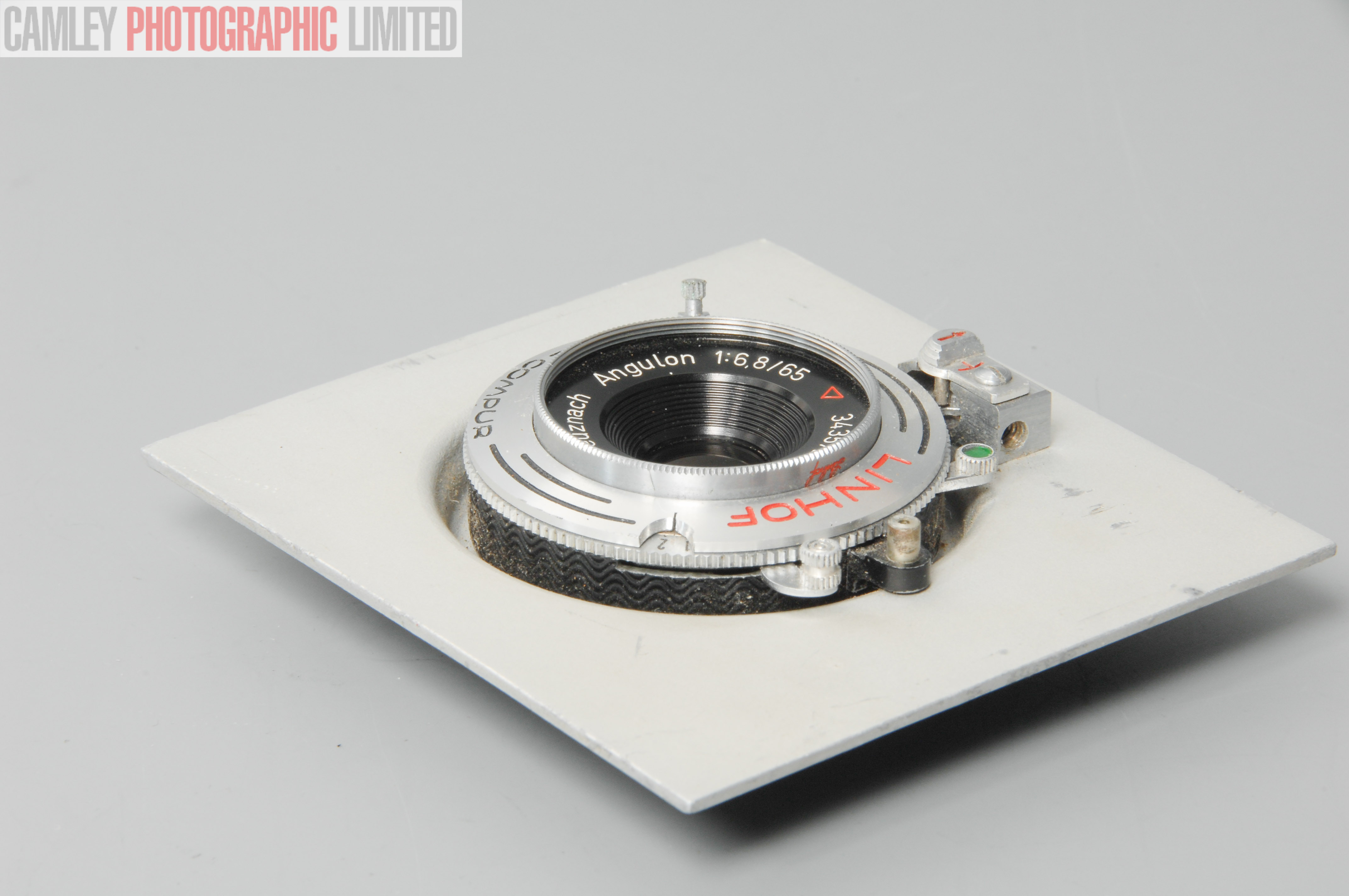 Linhof Schneider Angulon f6.8 65mm Large Format Lens. Graded: EXC