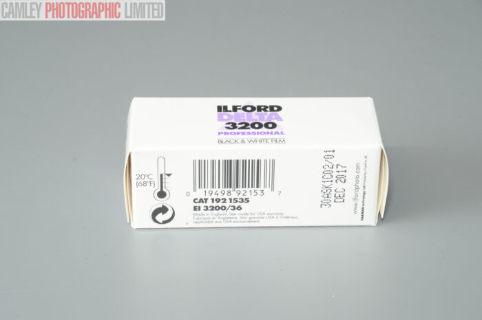 Ilford Delta 3200 120 Roll Film. Exp 12/2017. Graded: LN- [#11573] - Image 3