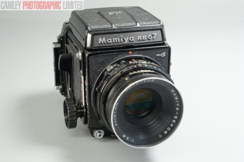 Mamiya RB67 Pro-S Camera w/ 127mm. Shutter calibrated. Graded: EXC+ [#11584]