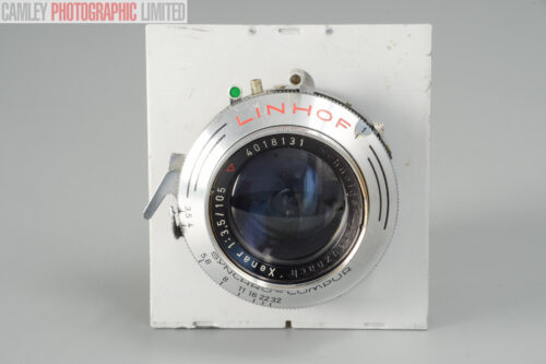 Linhof 23 Xenar 105mm f3.5 lens/ Calibrated shutter. Graded: EXC+ [#9058]
