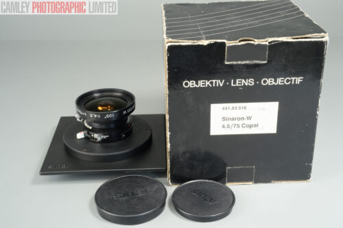 Sinar Sinaron-w f4.5 75mm w/Copal 0 Shutter. Certified. Graded: EXC+ [#11796]