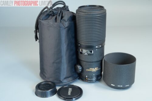 Nikon AF ED Micro Nikkor Telephoto 200mm f4 Lens. Graded: EXC+ [#11810]