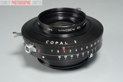Copal 3 Shutter & Apo-Ronar f9 360mm Lens. Certified. Graded: EXC+ [#11836]