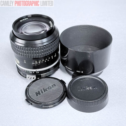 Nikon 105mm f2.8 AI Lens & Shade Portrait Lens. Graded: EXC+ [#11918]