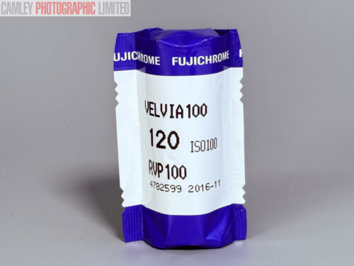 Fujichrome Velvia 100F 120 Roll Film 100. Expired 11-16. Graded: AS-IS [#11972]