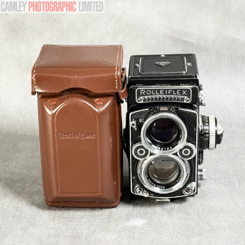 Rollei 2.8F Zeiss Planar 80mm f2.8 w/ Light Meter & Case. Graded: EXC [#20146]