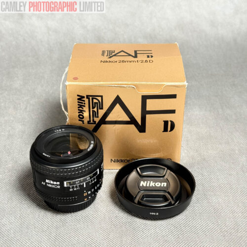 Nikon Nikkor AF-D 28mm f2.8 Wide Angle Lens Boxed. Graded: EXC+ [#20106]