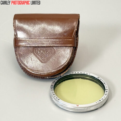 Rollei RIII Gelb Light Yellow Mittel Bayonet Filter and Case. Graded: EXC+ [#20235]