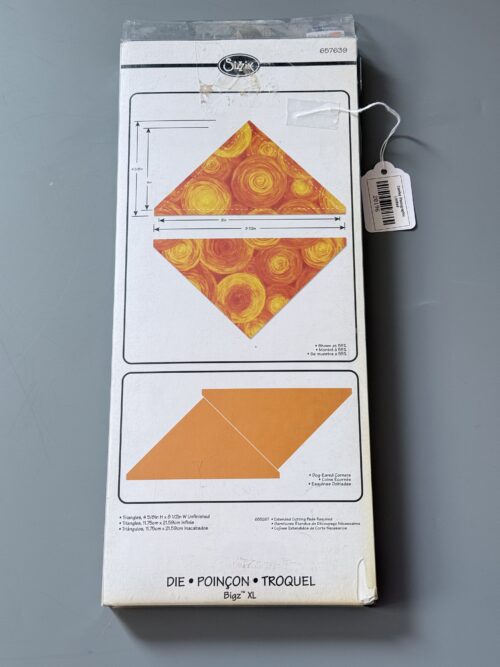 Sizzix Bigz Pro XL Ellison Triangles 4 5/8in H 1/2in W unfinished 11.75cm x 21.59cm - Sizzix #657639 [20196]