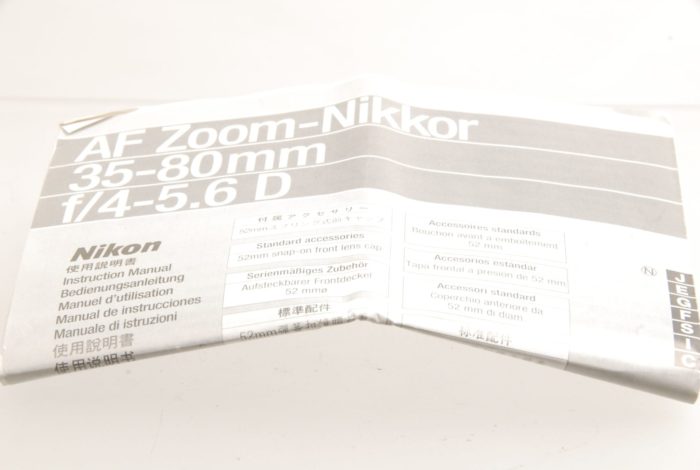 Nikon AF 35-80 f4-5.6 Zoom Lens. Graded: EXC+ [#8450] - Image 8