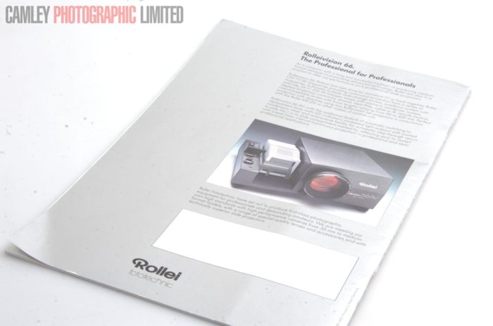 Rollei Rolleiflex 6002 A4 Sales Brochure & UK Price list. Graded: EXC [#8499] - Image 2